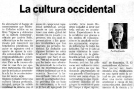 La cultura occidental La cultura occidental