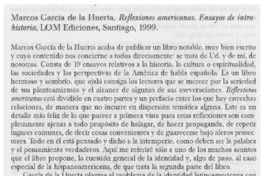 Reflexiones americanas. Ensayos de intrahistoria Reflexiones americanas. Ensayos de intrahistoria