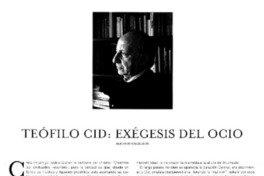Téofilo Cid : exégesis del ocio Téofilo Cid : exégesis del ocio