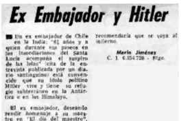 Ex embajador y Hitler Ex embajador y Hitler