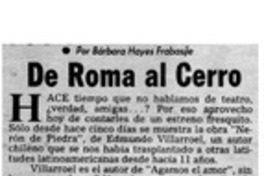 De Roma al Cerro De Roma al Cerro