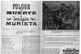 Fulgor y muerte de Joaquín Murieta Fulgor y muerte de Joaquín Murieta