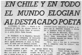 En Chile y en todo el mundo elogian al destacado poeta.