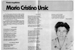 Poesía magallánica María Cristina Ursic Poesía magallánica María Cristina Ursic