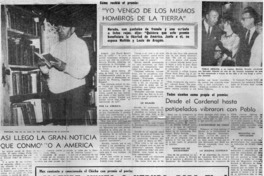 Yo vengo de los mismos hombros de la tierra".