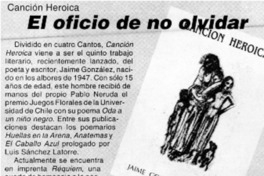 El oficio de no olvidar. El oficio de no olvidar.