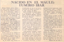 Nacido en el Maule: Eusebio Ibar