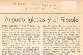 Augusto Iglesias y el filósofo Augusto Iglesias y el filósofo