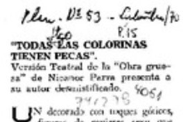 Todas las colorinas tienen pecas Todas las colorinas tienen pecas