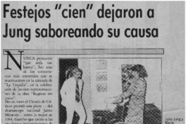 Festejos "cien" dejaron a Jung saboreando su causa. Festejos "cien" dejaron a Jung saboreando su causa.