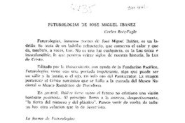 Futurologías de José Miguel Ibáñez Futurologías de José Miguel Ibáñez