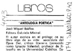 "Antología poética". "Antología poética".