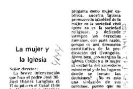 La mujer y la iglesia La mujer y la iglesia