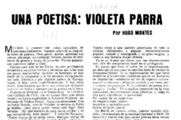 Una poetisa : Violeta Parra Una poetisa : Violeta Parra