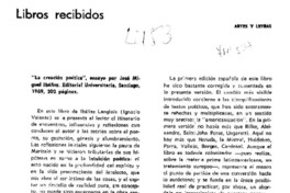 "La Creación poética". "La Creación poética".