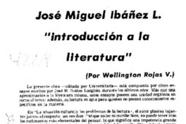 "Introducción a la literatura" "Introducción a la literatura"