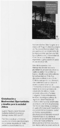Globalización y biodiversidad. Oportunidades y desafíos para la sociedad chilena.