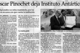 Oscar Pinochet deja Instituto Antártico.