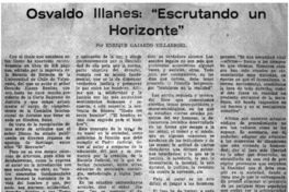 Osvaldo Illanes, "Escrutando un horizonte" Osvaldo Illanes, "Escrutando un horizonte"