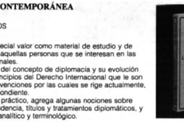 Diplomacia contemporánea : teoría y práctica Diplomacia contemporánea : teoría y práctica