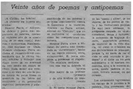 Veinte años de Poemas y antipoemas Veinte años de Poemas y antipoemas