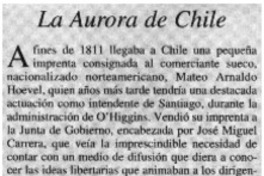 La Aurora de Chile La Aurora de Chile