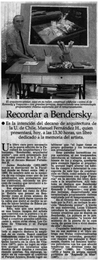 Recordar a Bendersky.