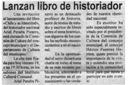 Lanzan libro de historiador. Lanzan libro de historiador.