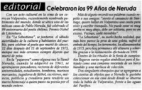 Celebraron los 99 años de Neruda