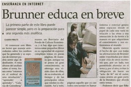 Brunner educa en breve