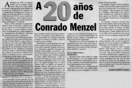 A 20 años de Conrado Menzel A 20 años de Conrado Menzel