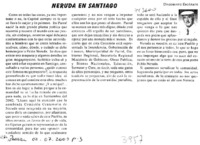 Neruda en Santiago Neruda en Santiago