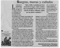 Suegras, nueras y cuñadas