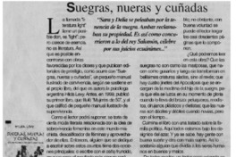 Suegras, nueras y cuñadas