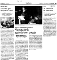 Valparaíso lo recordó con poesía