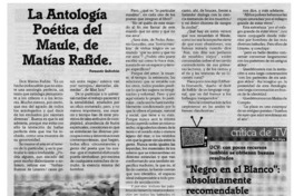 La antología poética del Maule, de Matías Rafide La antología poética del Maule, de Matías Rafide