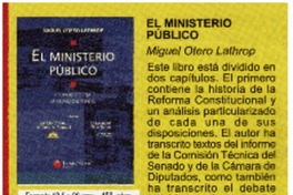 El Ministro Público El Ministro Público