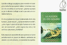 La alegría de ser hombre