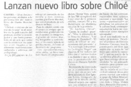 Lanzan nuevo libro sobre Chiloé. Lanzan nuevo libro sobre Chiloé.