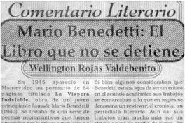 Mario Benedetti : el libro que no se detiene Mario Benedetti : el libro que no se detiene