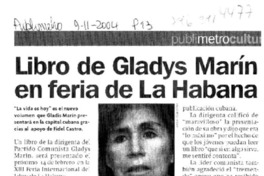 Libro de Gladys Marín en feria de La Habana Libro de Gladys Marín en feria de La Habana
