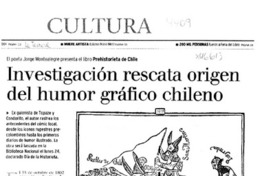 Investigación rescata origen del humor gráfico chileno Investigación rescata origen del humor gráfico chileno