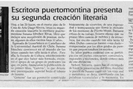 Escritora puertomontina presenta su segunda creación literaria Escritora puertomontina presenta su segunda creación literaria