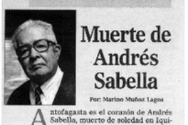 Muerte de Andrés Sabella Muerte de Andrés Sabella