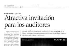 Atractiva invitación para los auditores. Atractiva invitación para los auditores.