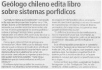 Geólogo chileno edita libro sobre sistemas porfídicos.