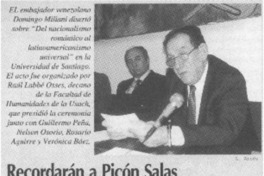 Recordarán a Picón Salas. Recordarán a Picón Salas.