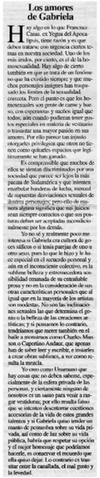 Los amores de Gabriela Los amores de Gabriela