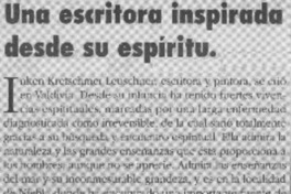 Una escritora inspirada desde su espíritu.