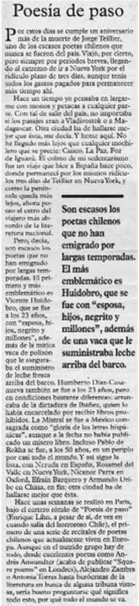 Poesía de paso Poesía de paso